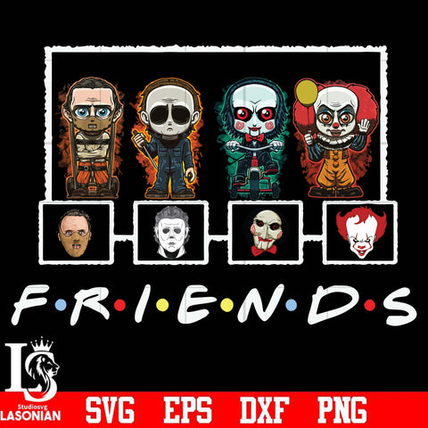 Scary Friends Horror svg, Halloween svg, png, dxf, eps digital file HLW2307203