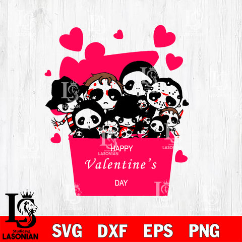 Horror Movie Chibi Valentine Box svg eps dxf png file