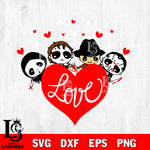 Horror Movie Chibi Valentine svg eps dxf png file