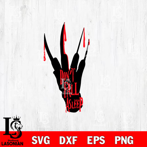 Freddy Krueger Don't fall Asleep Halloween svg eps dxf png file