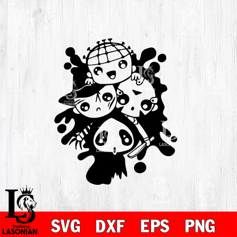 Cute Horror Friends svg eps dxf png file