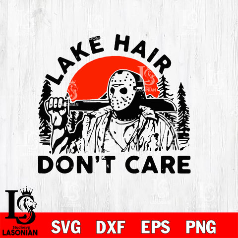 Jason Voorhees lake hair dont care Halloween svg eps dxf png file