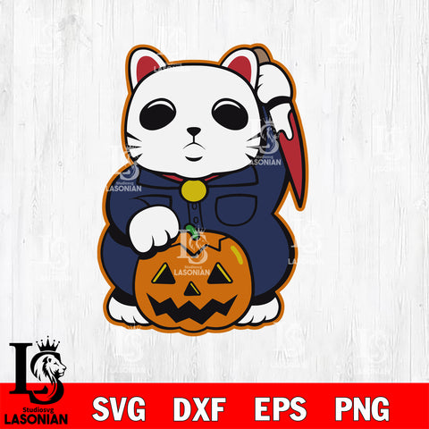 Michael Myers Cat Halloween svg eps dxf png file