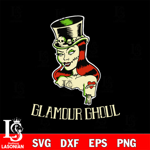 Psychobilly Horror Halloween Glamour Ghoul svg eps dxf png file