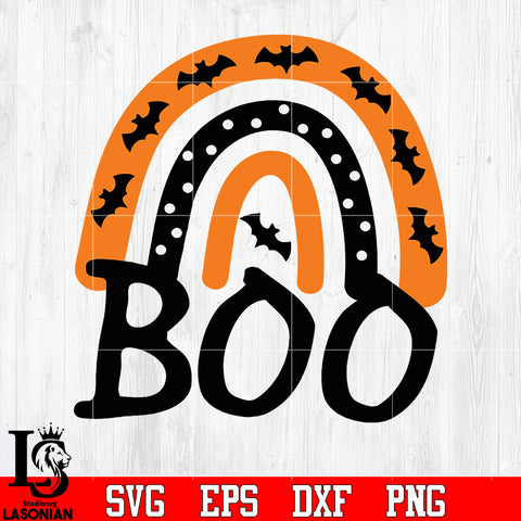 Halloween Boo Rainbow svg eps png dxf file