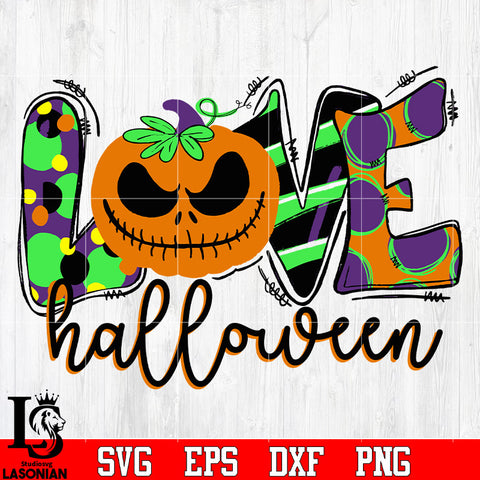 Love Halloween Pumpkin svg eps png dxf file