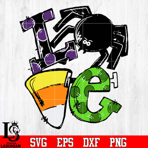Love Spider Halloween svg eps png dxf file