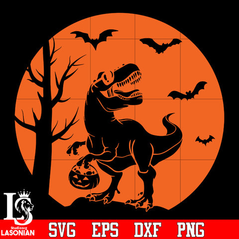 Dinosaur Halloween Orange color svg eps png dxf file