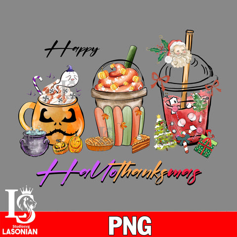 Happy Hallothanksmas Coffee 10 PNG file, digital download