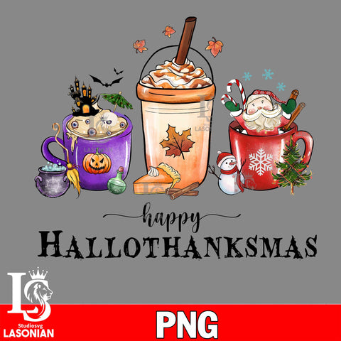 Happy Hallothanksmas Coffee 12 PNG file, digital download