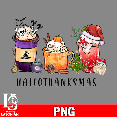 Happy Hallothanksmas Coffee 15 PNG file, digital download