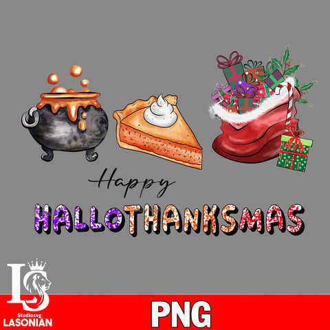 Happy Hallothanksmas Coffee 2 PNG file, digital download