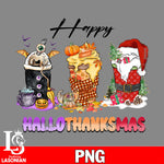 Happy Hallothanksmas Coffee 4 PNG file, digital download