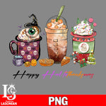 Happy Hallothanksmas Coffee 7 PNG file, digital download