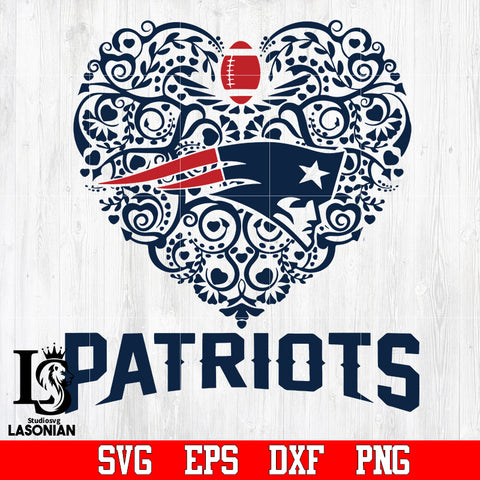 Heaart england patriots svg,eps,dxf,png file