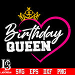 Heart brithday queen Svg Dxf Eps Png file