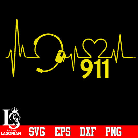 Heartbeat dispatch 911 Svg Dxf Eps Png file
