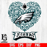 Heart philadelphia eagles svg,eps,dxf,png file