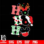 Ho Ho Ho Christmas Mickey Heads svg, png, dxf, eps digital file