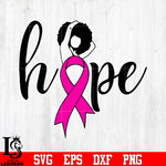 Hope breast cancer awareness svg eps dxf png file