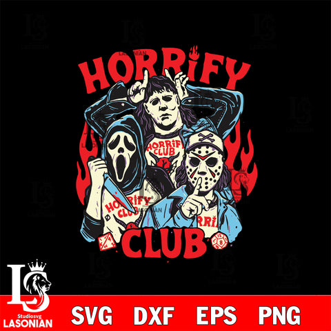 Horrify Club  svg, halloween svg eps dxf png file