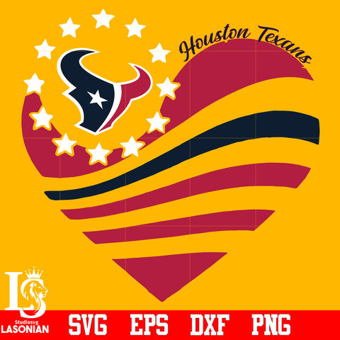 Houston Texans Heart,Houston Texans Love svg,eps,dxf,png file