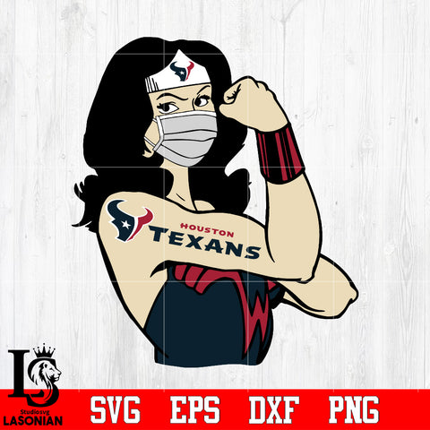 Houston Texans Wonder Woman Svg Dxf Eps Png file Svg Dxf Eps Png file