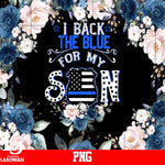 I Back The Blue For My Son PNG file