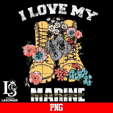I Love My Marine png file