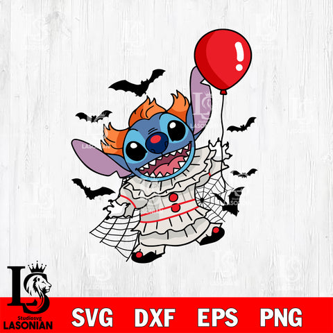 IT stitch svg, halloween svg eps dxf png file