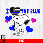 I LOve The Blue ,Snoopy PNG file