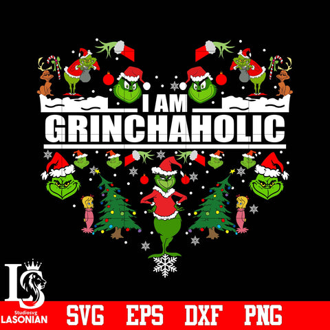 I am Grinchaholic Svg, christmas svg, grinch