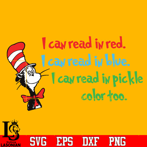 I can read in red, blue , pickle color too Svg Dxf Eps Png file