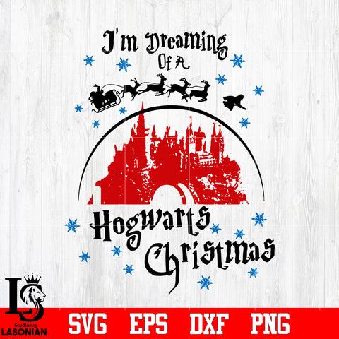 I'm dreaming of a Hogwarts Christmas, Merry Christmas svg eps dxf png file