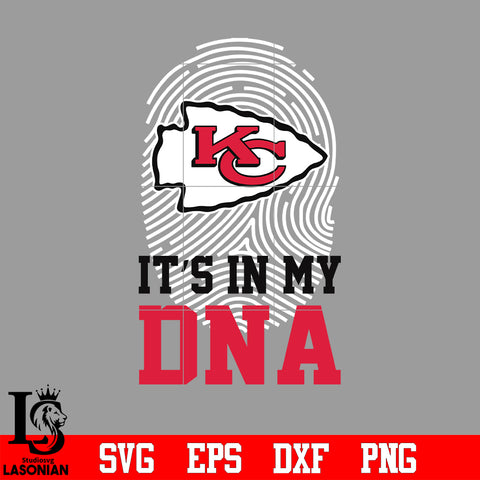 I'ts in my DNA Kansas City Chiefs svg eps dxf png file