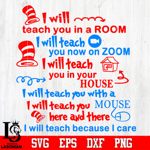 I will teach you in a room I will teach you now on zoom I teach you in your house Svg Dxf Eps Png file
