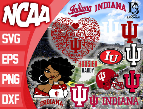 Indiana Hoosiers svg eps dxf png file, bundle ncaa svg, ncaa svg