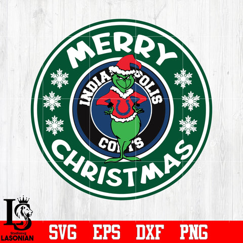Indianapolis Colts, Grinch merry christmas svg eps dxf png file