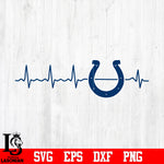 Indianapolis Colts Beat Heart svg eps dxf png file