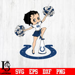 Indianapolis Colts Betty Boop Cheerleader NFL svg eps dxf png file
