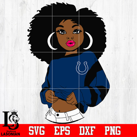 Indianapolis Colts Girl Svg Dxf Eps Png file