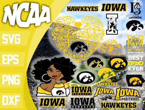 Iowa Hawkeyes svg eps dxf png file, bundle ncaa svg, ncaa svg