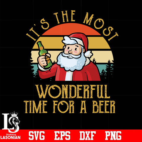 It's the most wonderful time for a beer svg, png, dxf, eps digital file