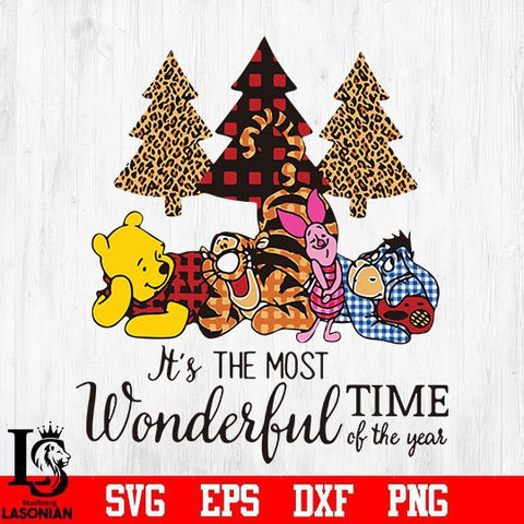 It's the most wonderful time of the year Pooh svg, png, dxf, eps digital file