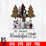 It's the most wonderful time of the year svg, Skellington And Sally svg, png, dxf, eps digital file