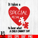 It take a special mom to hear what a child cannot say svg eps dxf png file
