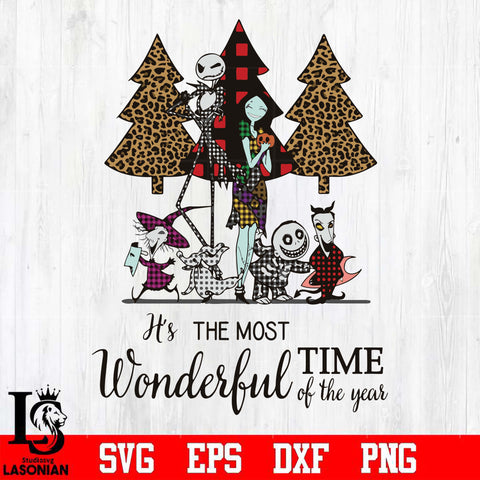 Its the most wonderful time of the year svg, Skellington And Sally svg, png, dxf, eps digital file