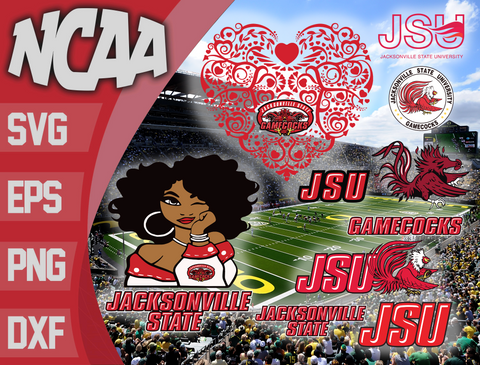 Jacksonville State Gamecocks svg svg eps dxf png file, bundle ncaa svg, ncaa svg