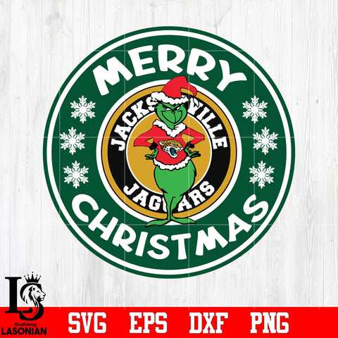 Jacksonville Jaguars, Grinch merry christmas svg eps dxf png file