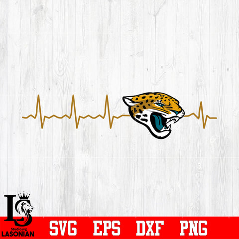 Jacksonville Jaguars Beat Heart svg eps dxf png file